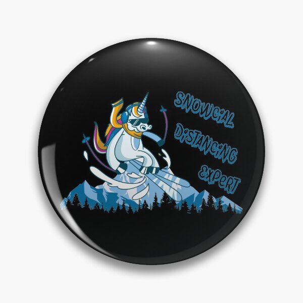 Item preview, Snowcial Distancing Expert Skiing Unicorn Mountain designed and sold by OmmeDesigns.