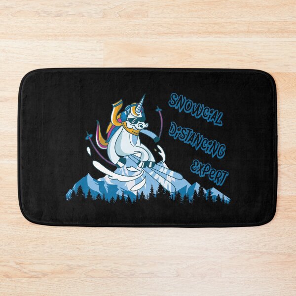 Item preview, Snowcial Distancing Expert Skiing Unicorn Mountain designed and sold by OmmeDesigns.