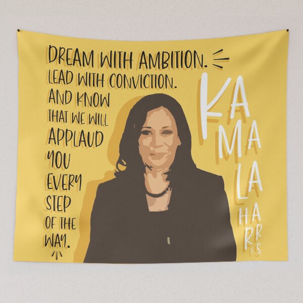 Item preview, KAMALA HARRIS- Dream with Ambition Quote (Victory Speech)  designed and sold by HeraAndKosmos.