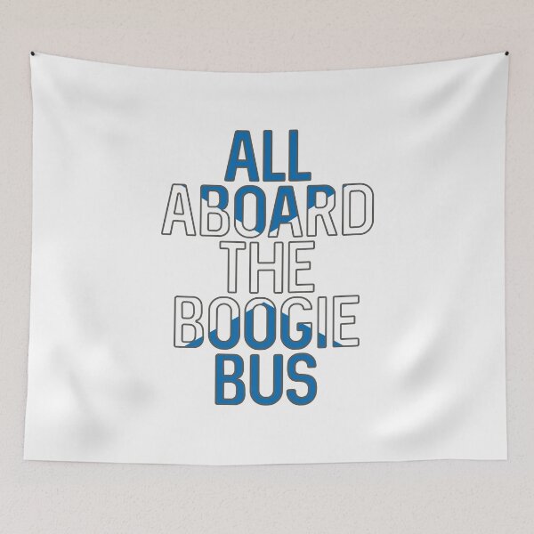 Item preview, All Aboard The Boogie Bus, Scottish Saltire Football Slogan Design designed and sold by MacPean.