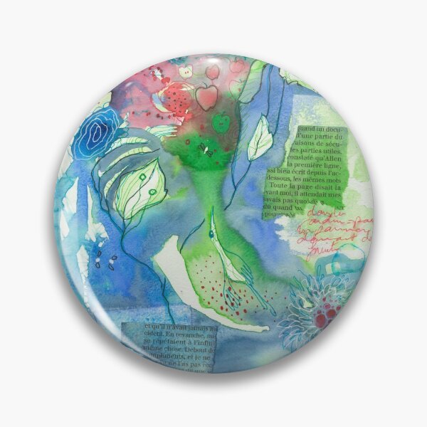 Item preview, Dreamlike watercolor "The apple tree in the garden" designed and sold by Audrey Denis.