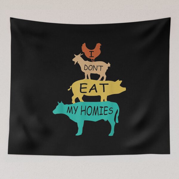 Item preview, Vegan I Don't Eat My Homies designed and sold by AllFourUs.