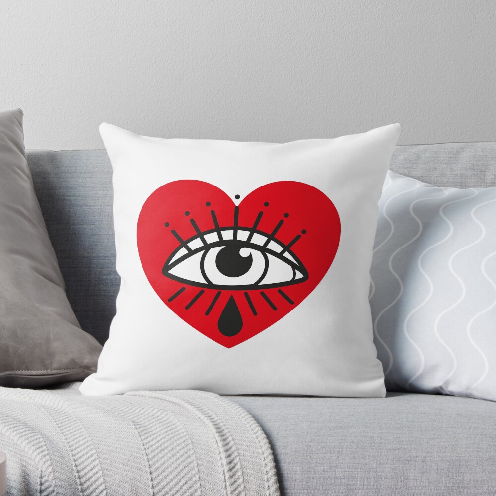 See with your heart Throw Pillow