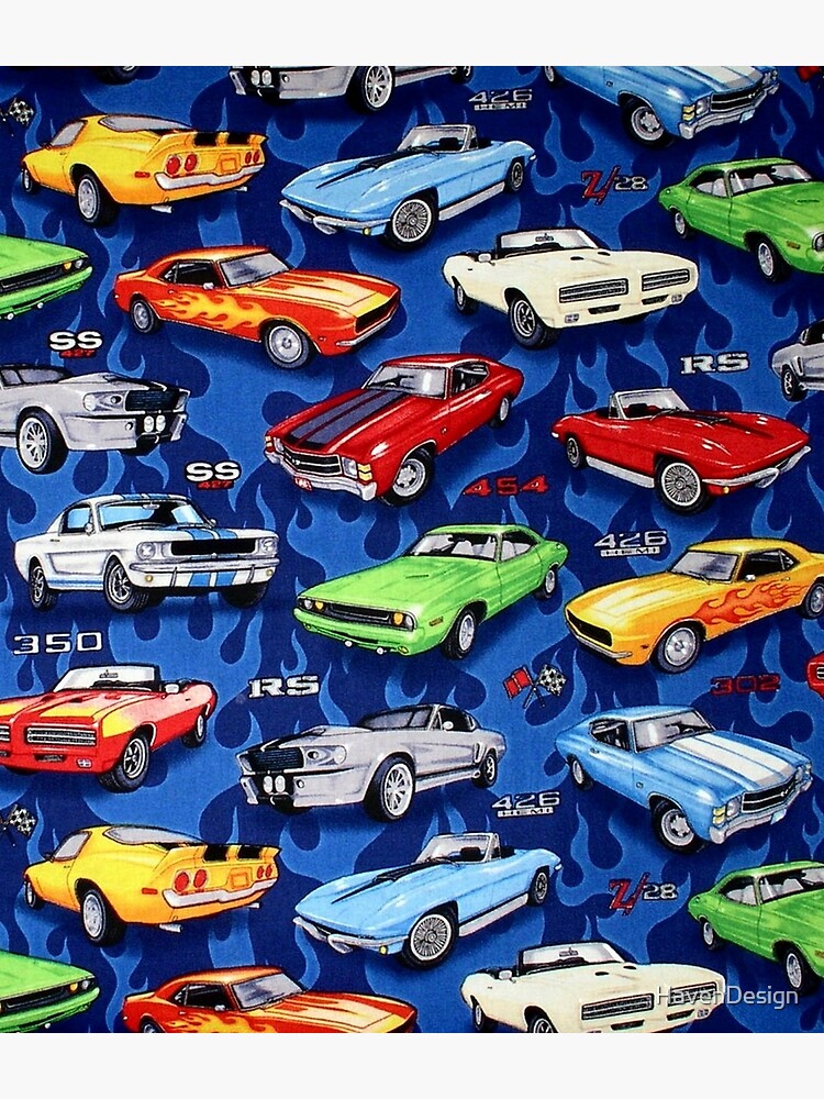 Auto Sports Muscle Cars Pattern by HavenDesign
