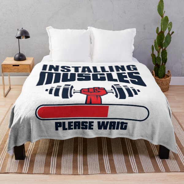 Item preview, Installing Muscles Please Wait - Funny Gym designed and sold by motivationaltee.