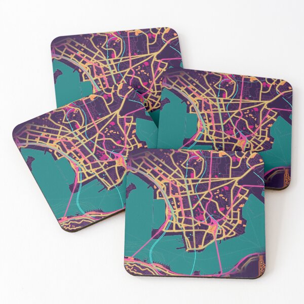 Item preview, Hong Kong Synthwave Map designed and sold by Showstroopart Christian Velazquez.