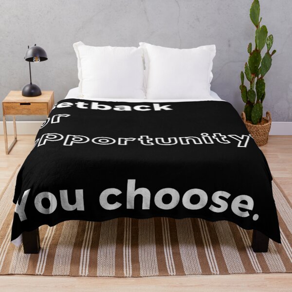 Item preview, Setback or opportunity? You choose. Text only design. White text. designed and sold by JellyBeenzz.