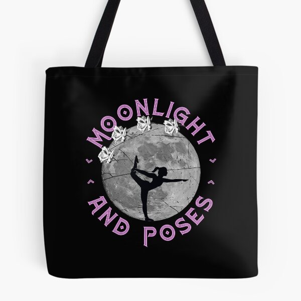 Item preview, Moonlight and poses cool Yoga motive in moonlight with roses designed and sold by Kalli-design.