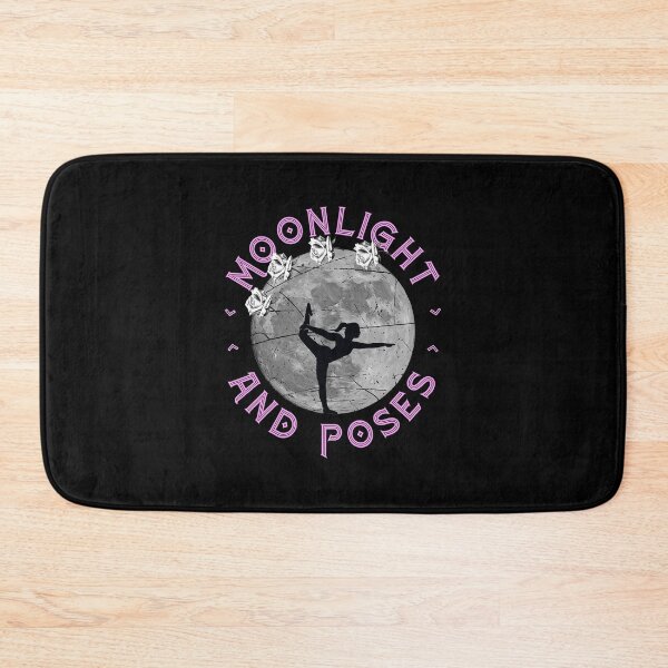 Item preview, Moonlight and poses cool Yoga motive in moonlight with roses designed and sold by Kalli-design.