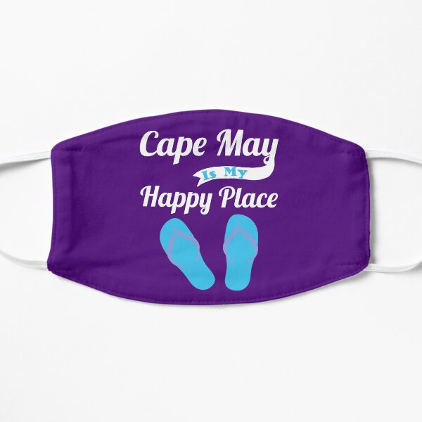Cape May Is My Happy Place Flat Mask