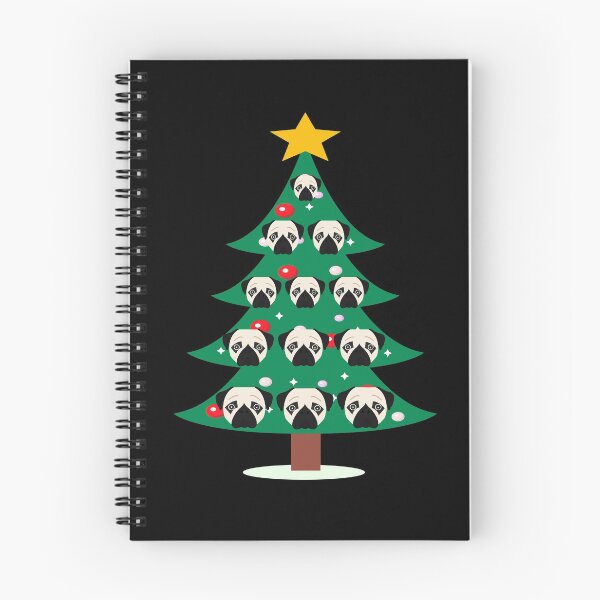 Item preview, funny pug dog christmas tree gift for girl designed and sold by alaechamlal.