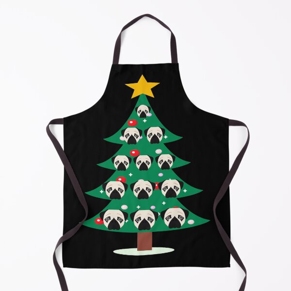 Item preview, funny pug dog christmas tree gift for girl designed and sold by alaechamlal.
