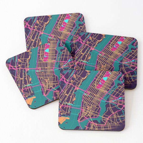 Item preview, New York Synthwave Map designed and sold by Showstroopart Christian Velazquez.