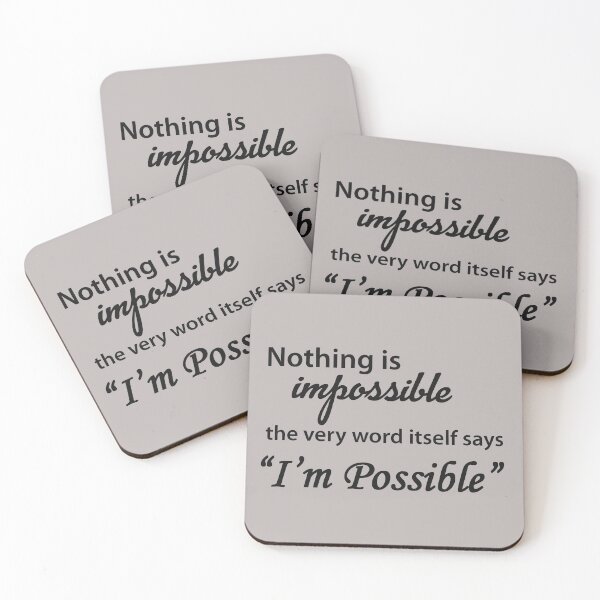 Item preview, Nothing Is Impossible - The Word Itself Says I'm Possible - Positive Motivational & Inspirational Gifts & Affirmations designed and sold by merkraht.