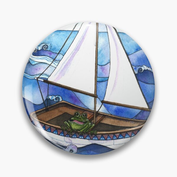 Item preview, Froggy Goes Sailing designed and sold by ShelleyYlstArt.