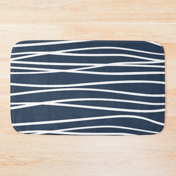 Item preview, Wave, Geomatric Line Pattern, Boho Style, Abstract Lines, Blue and White designed and sold by meggydesigns.