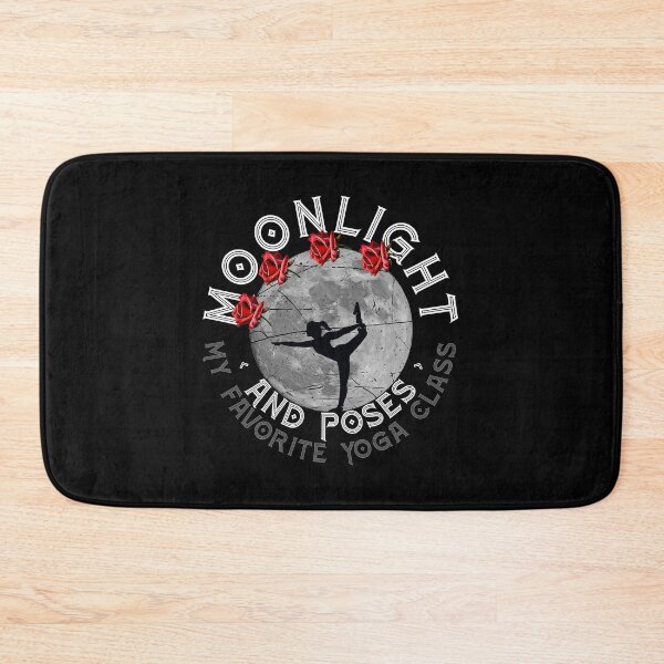 Item preview, Moonlight and poses cool Yoga motive in moonlight with roses designed and sold by Kalli-design.