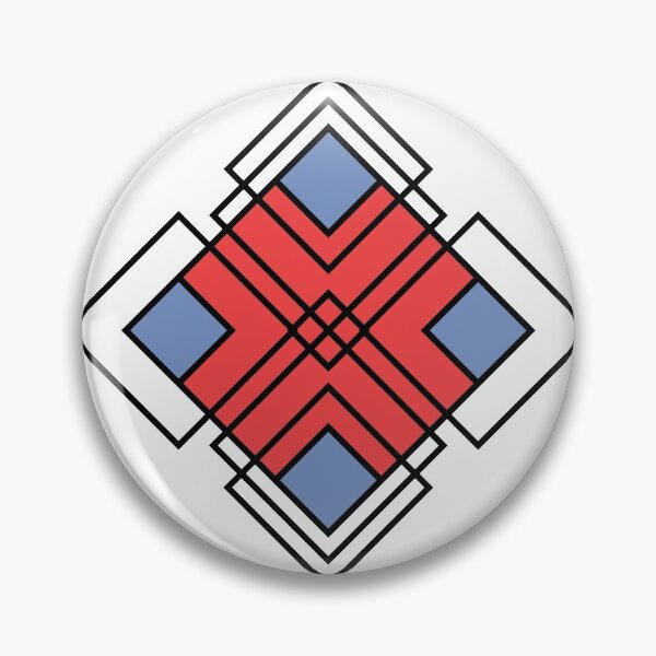 Item preview, forma cuadrada abstracta rojo y azul designed and sold by Ray Loka.