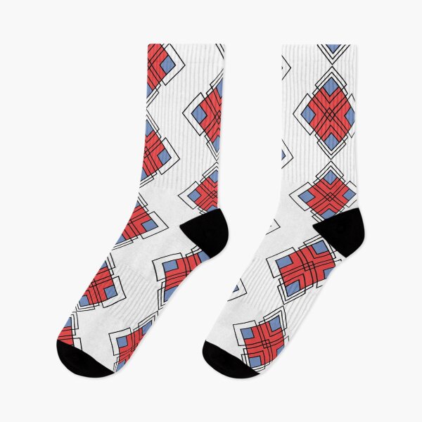 Item preview, abstract square shape red and blue designed and sold by Ray Loka.
