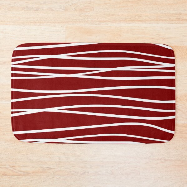 Item preview, Wave, Geomatric Line Pattern, Boho Style, Abstract Lines, Red and White designed and sold by meggydesigns.