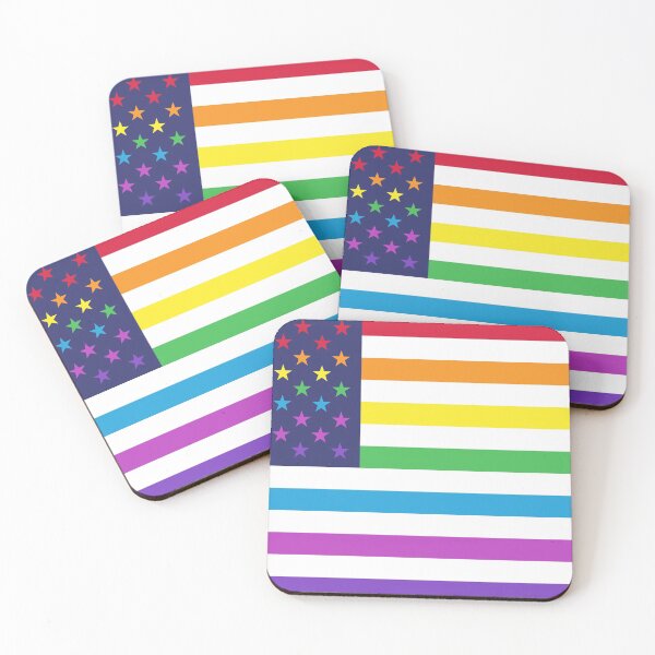 Item preview, USA rainbow flag designed and sold by MisterMacadamia.