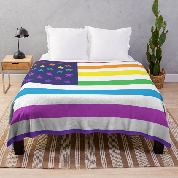 Item preview, USA rainbow flag designed and sold by MisterMacadamia.