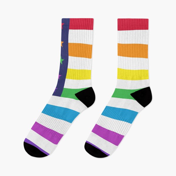 Item preview, USA rainbow flag designed and sold by MisterMacadamia.