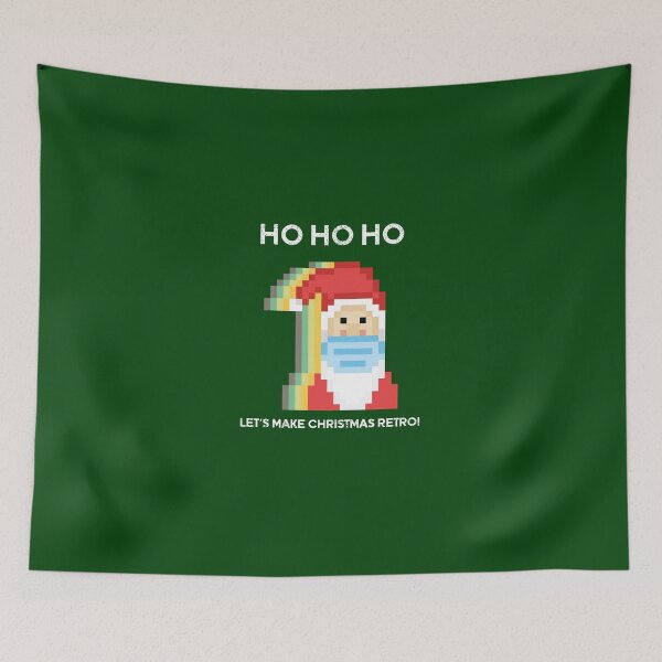 Item preview, Merry Christmas Cute Retro 8Bit Pixel Santa with covid face mask pixel art designed and sold by twicetrader.