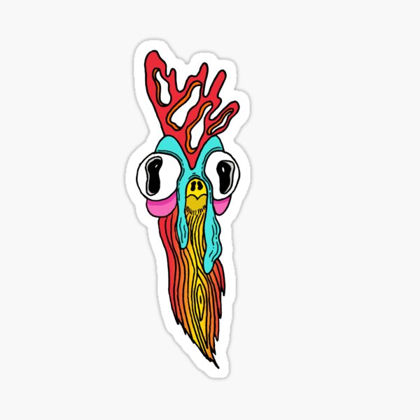 trippy chicken Sticker