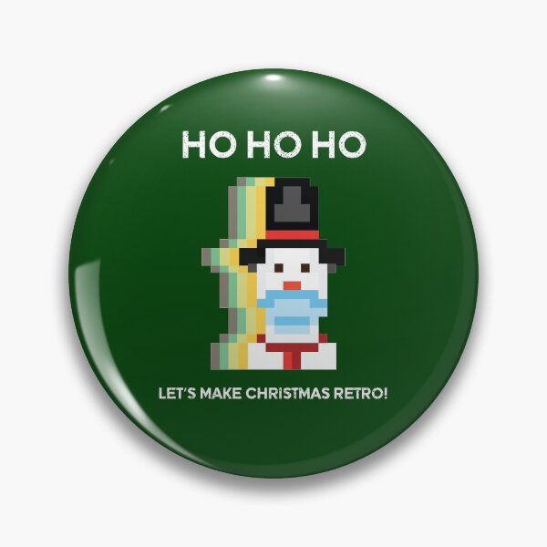 Item preview, Merry Christmas Cute Retro 8Bit Pixel Snowman with covid face mask pixel art designed and sold by twicetrader.