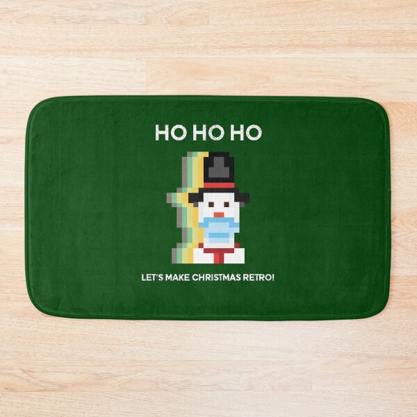 Item preview, Merry Christmas Cute Retro 8Bit Pixel Snowman with covid face mask pixel art designed and sold by twicetrader.