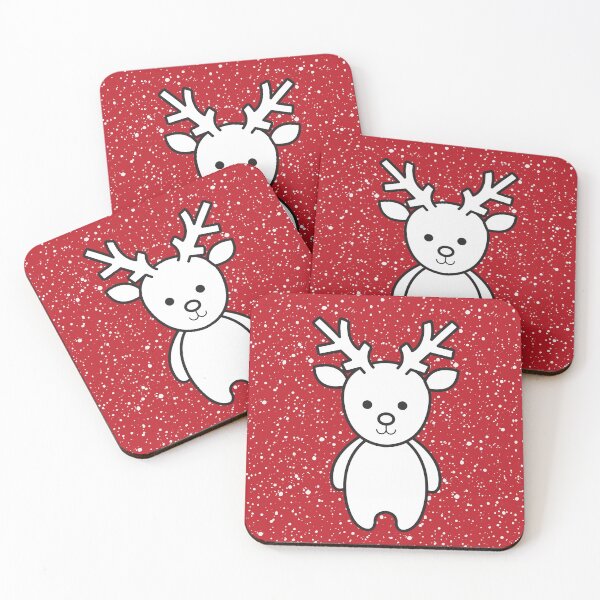 Item preview, christmas reindeer in a snowy day (red) pattern designed and sold by Apoorv Choudhary.