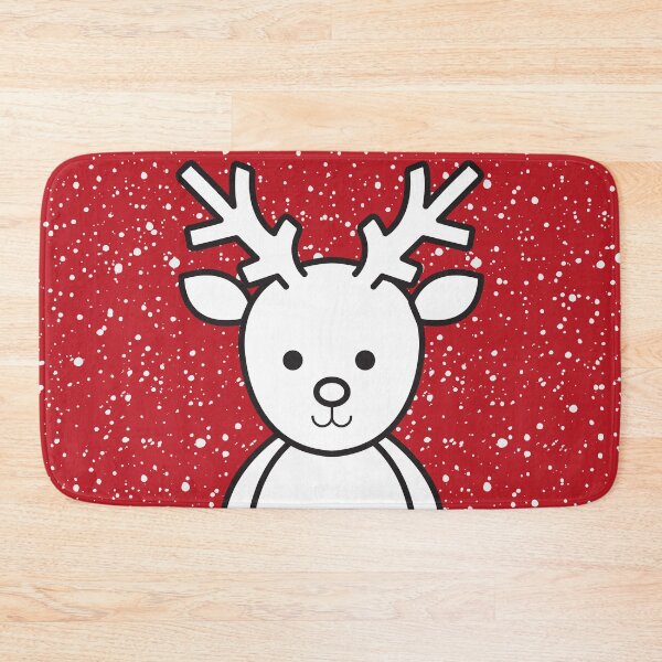 Item preview, christmas reindeer in a snowy day (red) pattern designed and sold by Apoorv Choudhary.