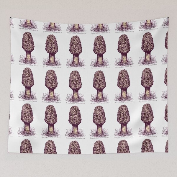 Item preview, The Mystical Morel Mushroom in Sepia Tone designed and sold by mserido.