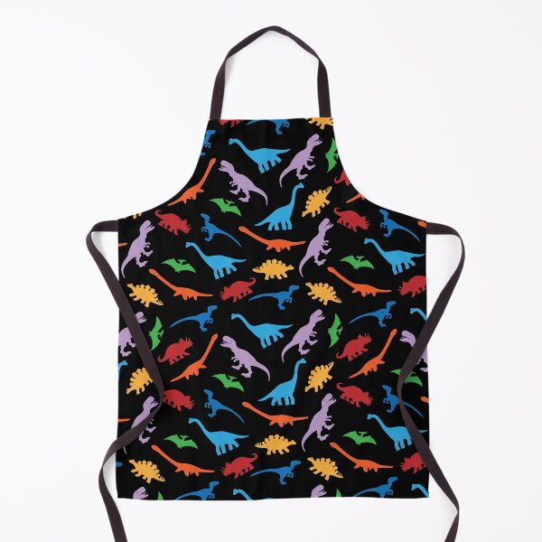 Item preview, 7 Dinosaur Species Colorful Silhouette Transparent Background Pattern designed and sold by Happy Puppy Print On Demand.