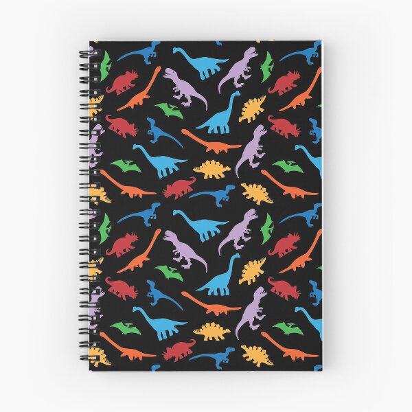 Item preview, 7 Dinosaur Species Colorful Silhouette Transparent Background Pattern designed and sold by Happy Puppy Print On Demand.