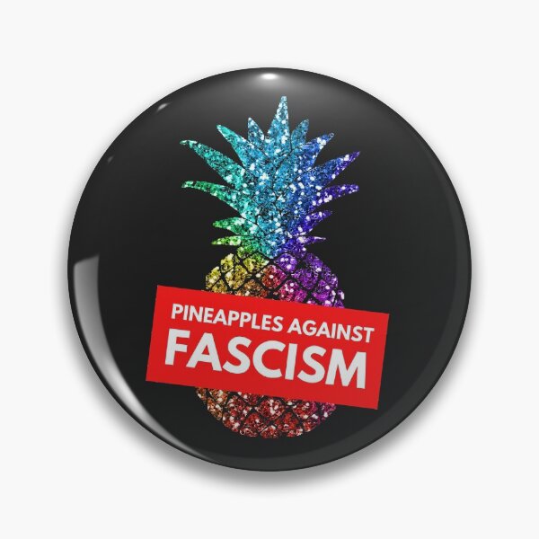 Item preview, Rainbow Pineapple Against Fascism designed and sold by mydoodlesateme.