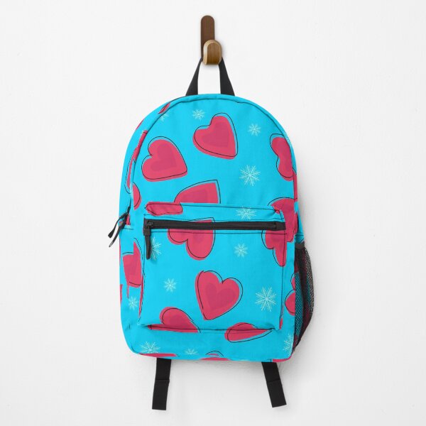 Item preview, Bright red hearts on a blue background. designed and sold by TanaLuna.