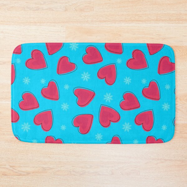 Item preview, Bright red hearts on a blue background. designed and sold by TanaLuna.