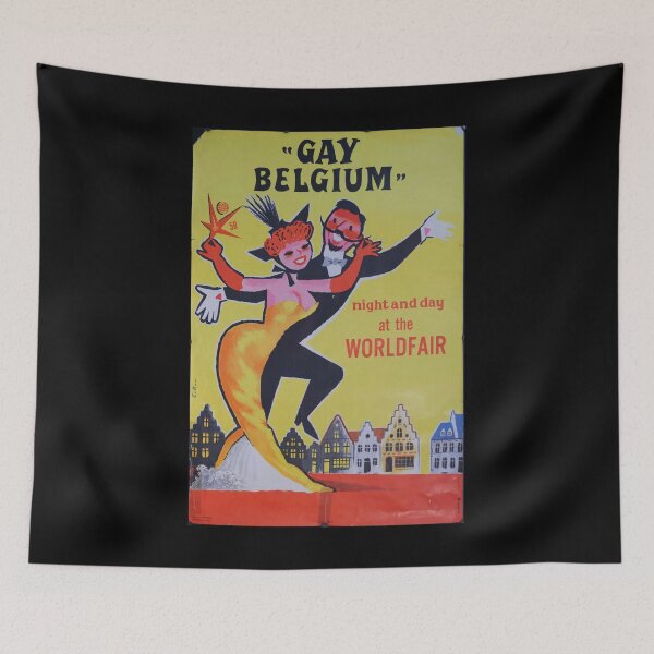 Item preview, retro classic Gay Belgium poster designed and sold by CorasPosters.