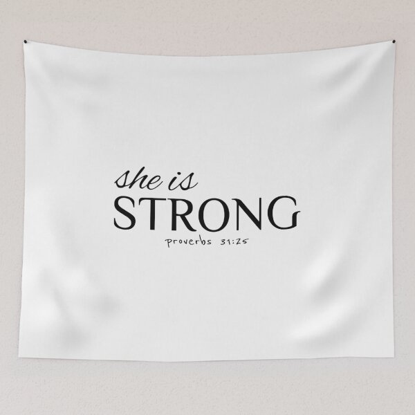 Item preview, She is strong; Proverbs; Christian; Jesus; Scripture; Yoga; Workout designed and sold by cyhdesign.