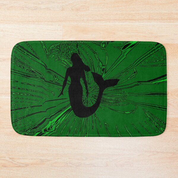 Item preview, Tidal thoughts - a mermaid in a vortex of green bubbles designed and sold by janraydesigns.