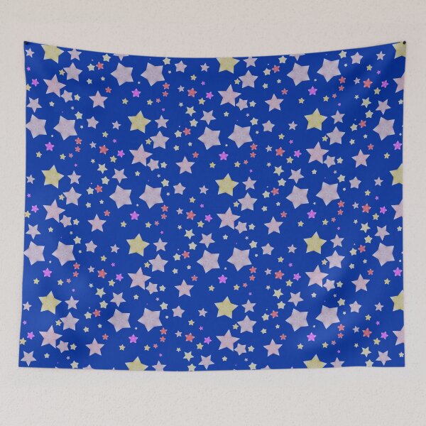 Item preview, colored stars dark blue background designed and sold by miaterinka.