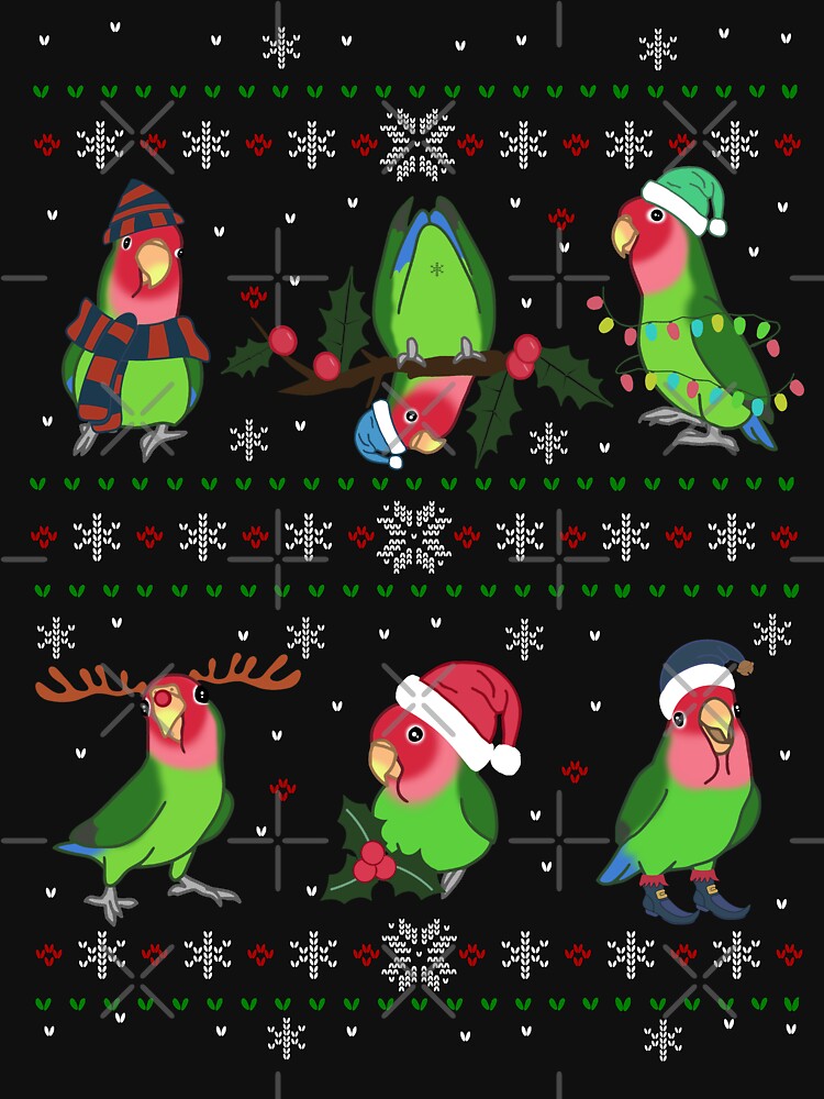 Discover Rosy faced lovebird Ugly Christmas  T-Shirt