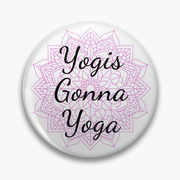 Item preview, Yogis Gonna Yoga Funny Design Pink Mandala designed and sold by HighBrowDesigns.