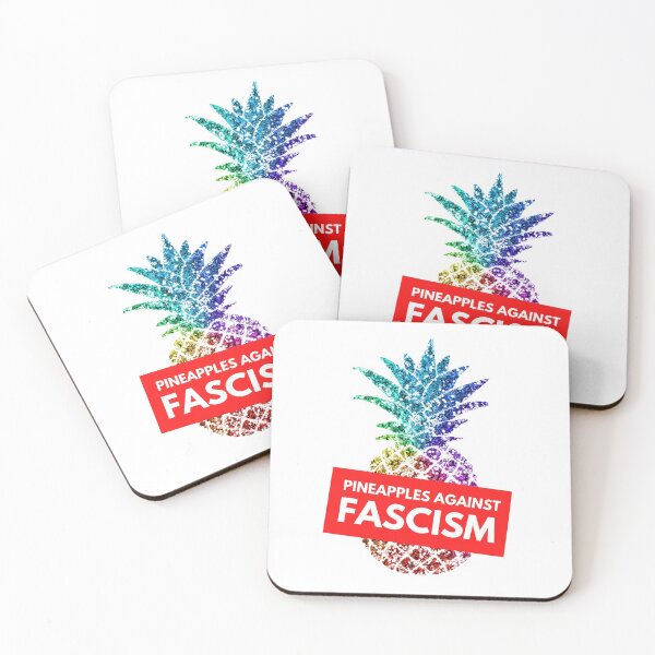 Item preview, Rainbow Pineapple Against Fascism designed and sold by mydoodlesateme.