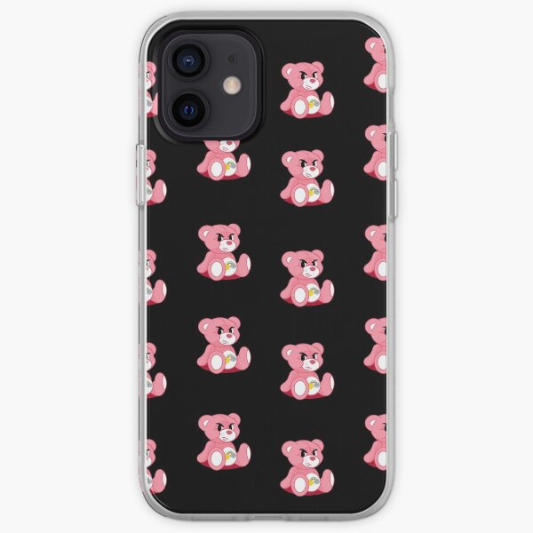 pistola bear mcfly 2020 print young dumb thrills black bg iPhone Soft Case