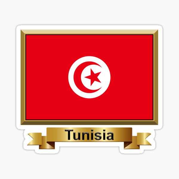 TUNISIE Tunisienne Drapeau TUNISIE 5cm Autocollants - Stickers x4