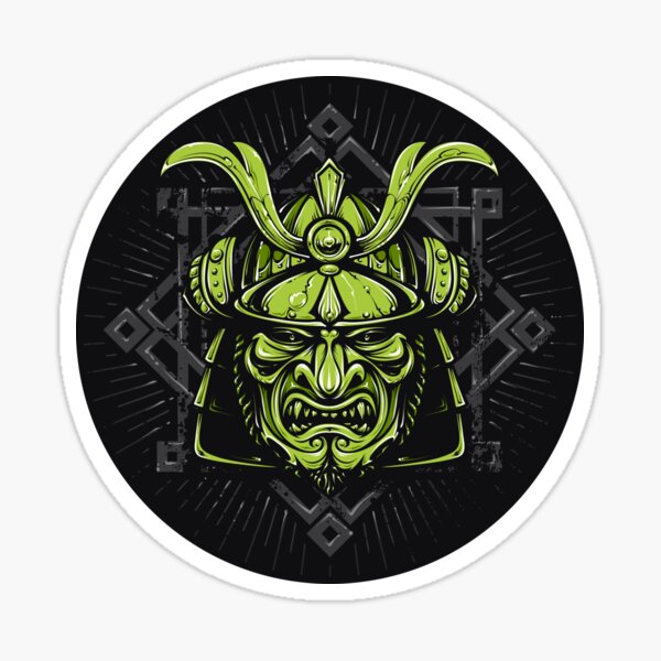 Samurai crossbones decal samurai sword katana bushido skull badge sticker