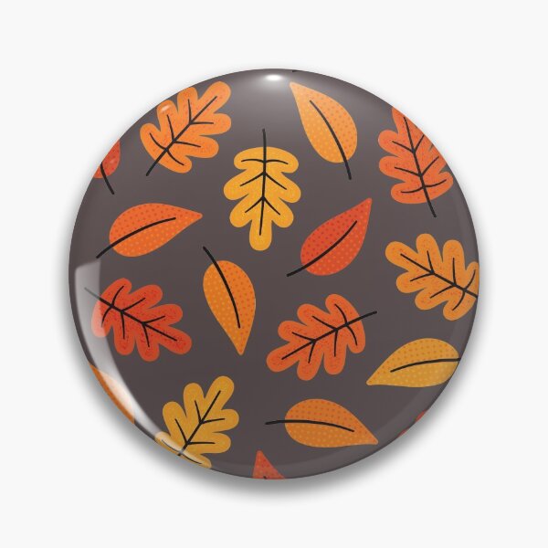 Item preview, Retro Autumn Leaves on Bitter Brown designed and sold by Daisy Beatrice.